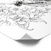 Hummingbird Adult Coloring Poster (Ecke)