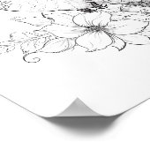 Hummingbird Adult Coloring Poster (Ecke)