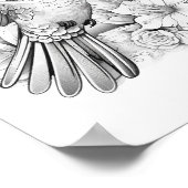 Hummingbird Adult Coloring Poster (Ecke)