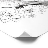 Hummingbird Adult Coloring Poster (Ecke)