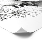 Hummingbird Adult Coloring Poster (Ecke)