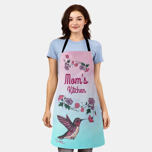 Hummingbird All-over Print-Schürze Schürze (Getragen)