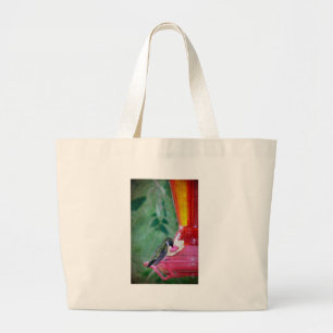 Hummingbird am Feeder Jumbo Stoffbeutel