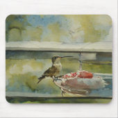 Hummingbird am Fenster Mousepad (Vorne)