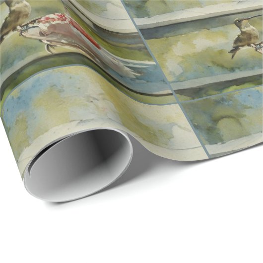 Hummingbird am Wrapping Paper Geschenkpapier (Rolleneckpunkt)
