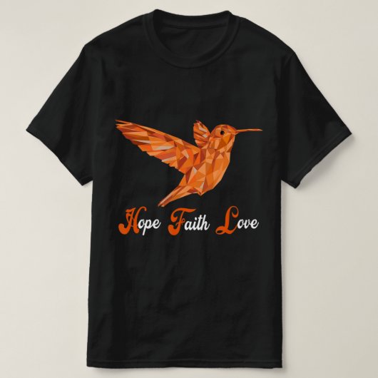 HummingBird Aml Leukämie Bewusstsein T-Shirt (Design vorne)