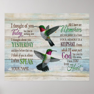 Hummingbird, an das ich dachte poster