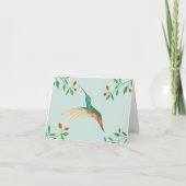 Hummingbird and Flowers Karte (Vorderseite)
