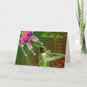 Hummingbird and Fuchsia Thank You Card Dankeskarte (Vorderseite)