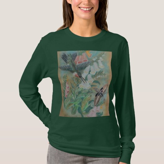 Hummingbird and Moth long sleeved t-shirt (Vorderseite)