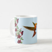 Hummingbird and Red Flowers Kaffeetasse (Vorderseite Links)