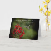 Hummingbird Angels Grußkarte mit Bibelverse Karte (Gelbe Blume)