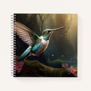Hummingbird Animal Bird Wildlife Wilderness Art Notizblock