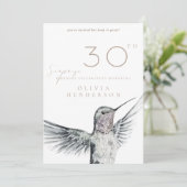 Hummingbird ANY Surprise Birthday Invitation Einladung (Stehend Vorderseite)