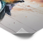Hummingbird Aquarell Art Print Poster (Ecke)