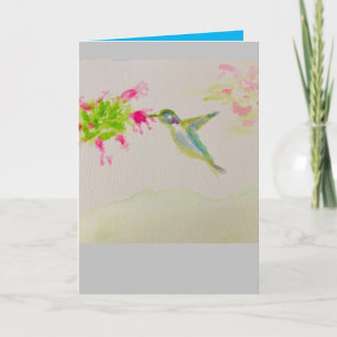Hummingbird Aquarell : Herzlichen Glückwunsch zum  Karte
