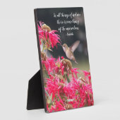 Hummingbird Aristoteles Philosophisches Zitat Fotoplatte (Seite)