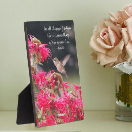 Hummingbird Aristoteles Philosophisches Zitat Fotoplatte