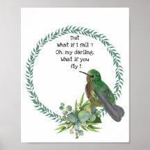 Hummingbird Art Print Poster