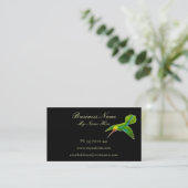 HUMMINGBIRD auf Black Business Cards Visitenkarte (Stehend Vorderseite)