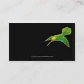 HUMMINGBIRD auf Black Business Cards Visitenkarte (Rückseite)