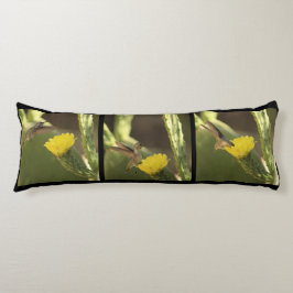 Hummingbird auf dem Gelben Kakteen Blossom Triptyc Seitenschläferkissen