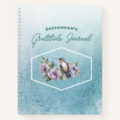 Hummingbird auf der Aquamarinen Wasserfarbendecke Notizblock (Vorderseite)