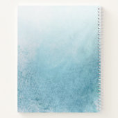 Hummingbird auf der Aquamarinen Wasserfarbendecke Notizblock (Rückseite)