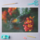 Hummingbird auf der hellen Blume Decoupage Seidenpapier (Basteln)