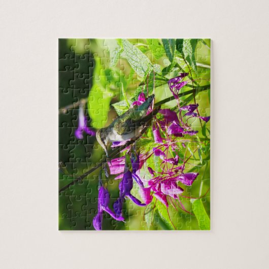 Hummingbird auf der Minze von Hummingbird Puzzle (Vertikal)