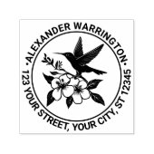 Hummingbird auf der Rücksendeadresse Name der Blum Permastempel (Design)