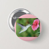 Hummingbird auf einem Round-Button Button (Vorne & Hinten)