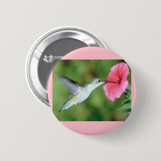 Hummingbird auf einem Round-Button Button (Vorne & Hinten)