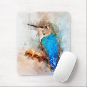 Hummingbird auf einem Zweig Wasserfarbe - 01 Mousepad (Mit Mouse)