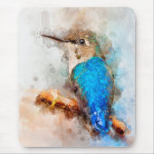 Hummingbird auf einem Zweig Wasserfarbe - 01 Mousepad (Vorne)