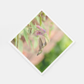 Hummingbird auf einer blühenden Pflanze Serviette (Ecke)