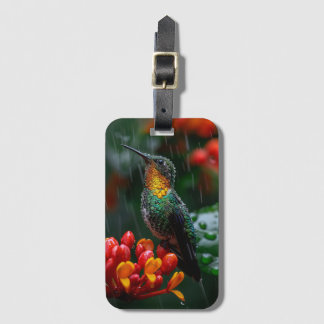 Hummingbird auf heller Blume Gepäckanhänger