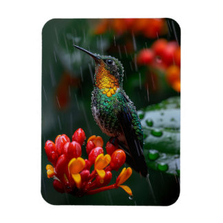 Hummingbird auf heller Blume Magnet
