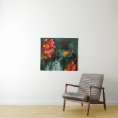 Hummingbird auf heller Blume Wandteppich (Beispiel (Horizontal))