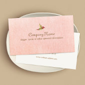 Hummingbird auf Imitaten Pink Linen Business Card Visitenkarte