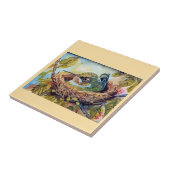 Hummingbird auf Nest Fliese (Seite)