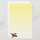 Hummingbird auf Zinnia Briefpapier (Vorne/Hinten)