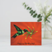 Hummingbird aus Heaven Birthday Card Postkarte (Stehend Vorderseite)