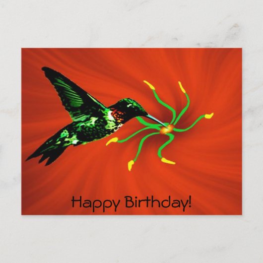 Hummingbird aus Heaven Birthday Card Postkarte (Vorderseite)