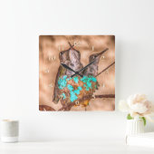 HUMMINGBIRD BABIES BUSTING LOOSE QUADRATISCHE WANDUHR (Zuhause)