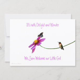 Hummingbird Baby Dusche Einladung