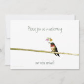 Hummingbird Baby Shower Einladung: geschlechtsneut Einladung (Vorderseite)