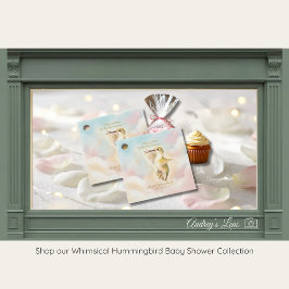 Hummingbird Baby Shower Favor Tags | Pastel Sky Geschenkanhänger