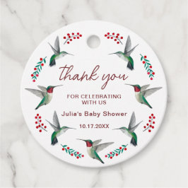 Hummingbird Baby Shower Fevor Tags Geschenkanhänger