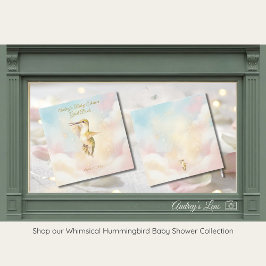Hummingbird Baby Shower Guest Book | Nature Art  Gästebuch